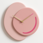 pink wall clock, pink clocks