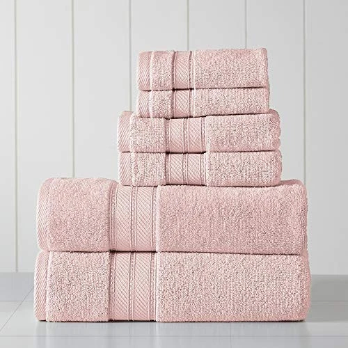 blush cotton 6 piece towel set 600 gsm bath hand towels washcloths
