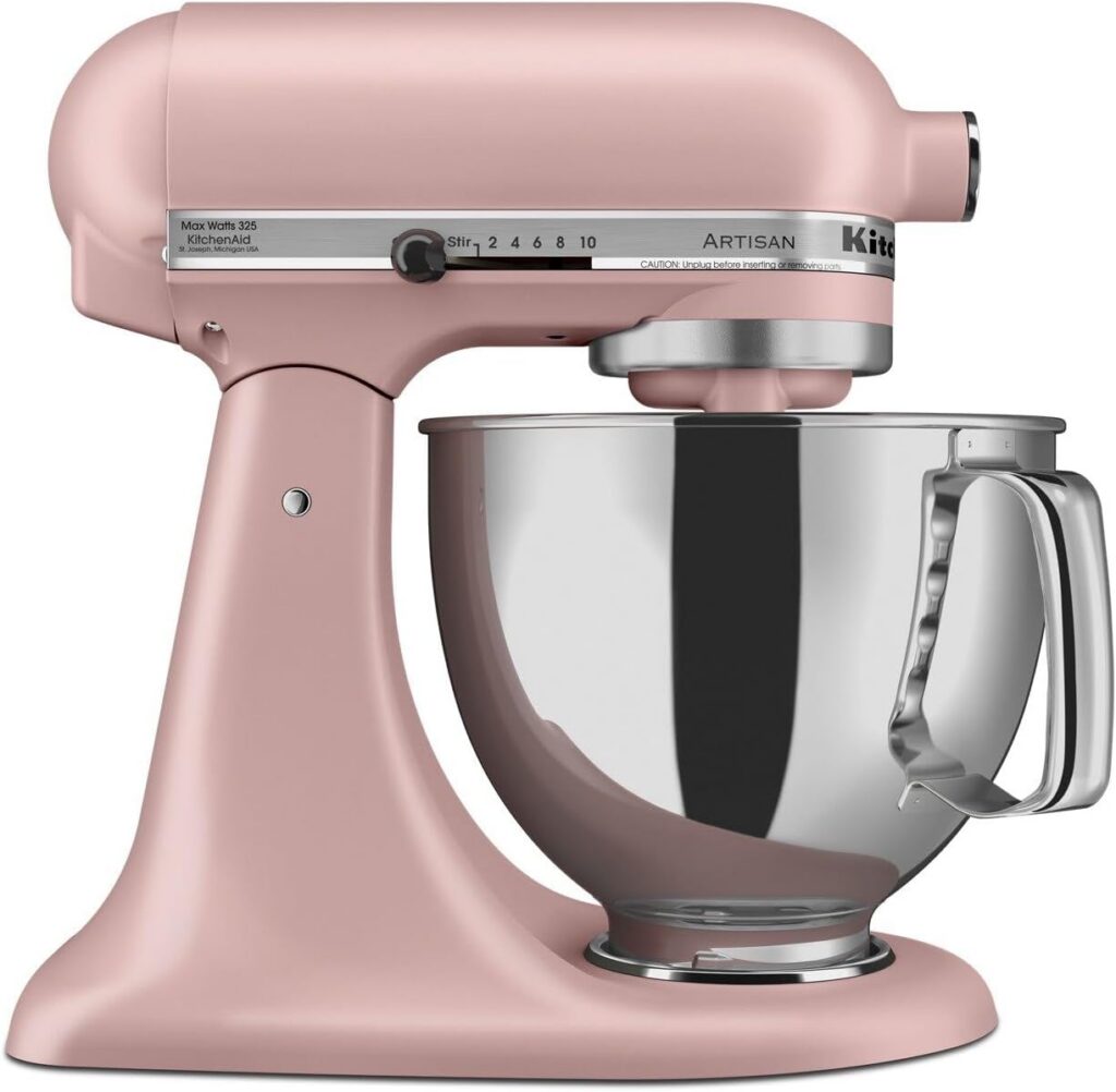 kitchenaid artisan 5 quart stand mixer dried rose pink kitchen appliance