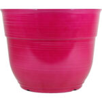 large bright pink plastic planter 15 inch glazed look indoor outdoor plant pot