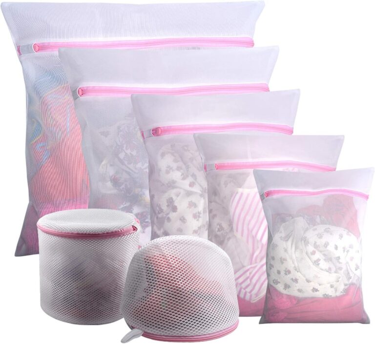 mesh laundry bags set of 7 for delicates zipper wash bags travel storage organizer
