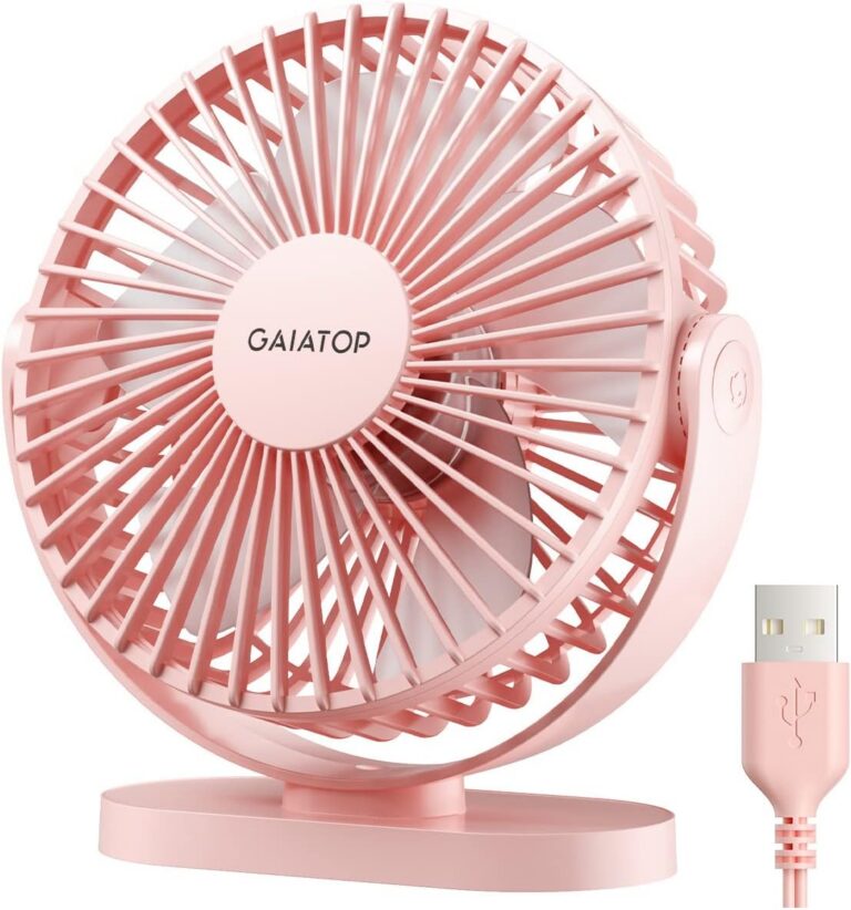 pink usb desk fan 5.5 inch mini portable quiet fan 3 speeds