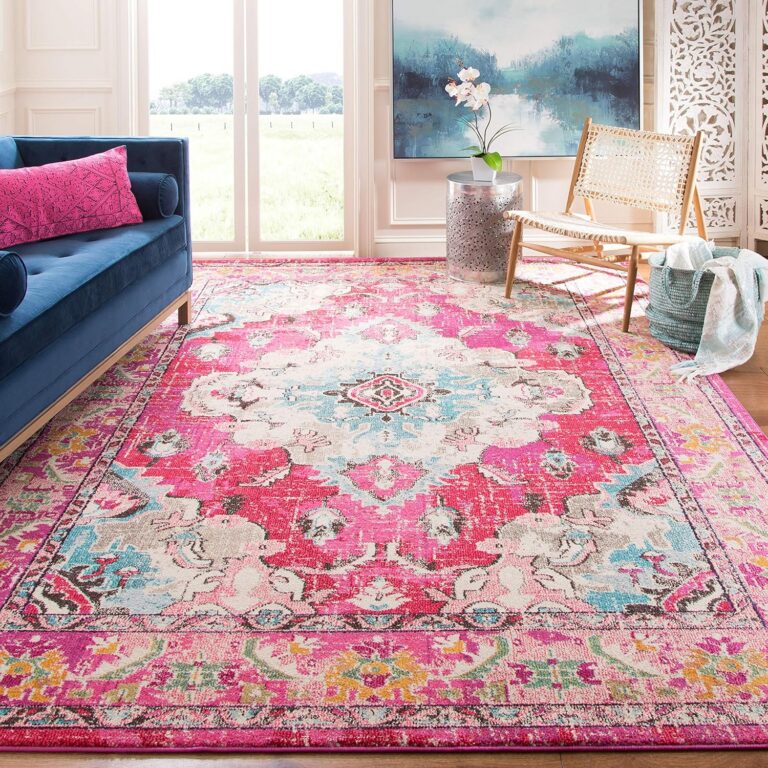 pink multi medallion area rug 10x14 safavieh distressed boho large living room rug