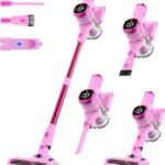 tikom v500 cordless vacuum 40000pa stick vacuum led screen lightweight