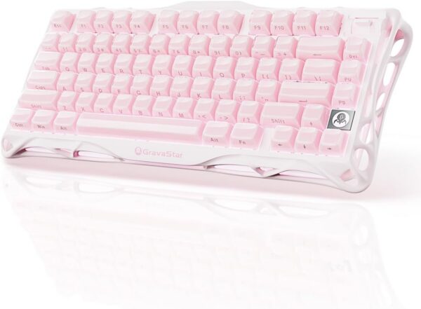 light pink mechanical keyboard wireless rgb aluminum gaming keyboard
