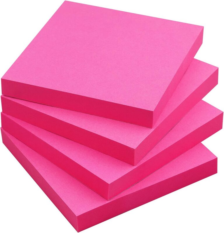 hot pink 3x3 self stick sticky notes bright square memo pads for office school planning