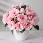 light pink artificial roses silk flowers 13 branches faux rose bouquet
