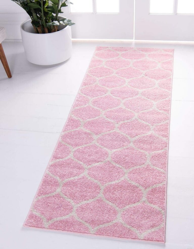 light pink ivory trellis runner rug geometric moroccan style washable hallway kitchen rug