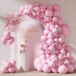 pastel pink balloons kit assorted sizes for garland arch party decorations