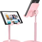 pink adjustable phone stand desk holder anti slip silicone tablet smartphone stand