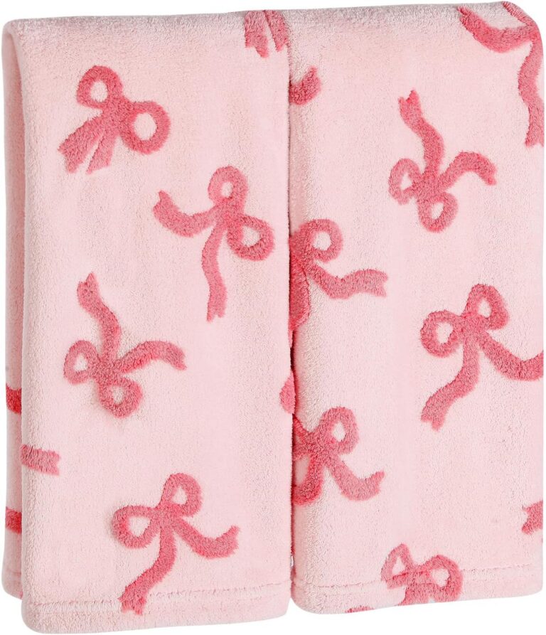 pink bow hand towels set polyester absorbent kitchen bathroom towels