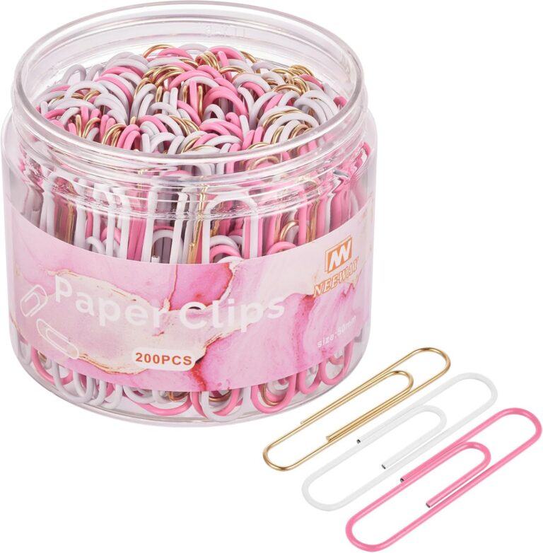 pink gold and white jumbo paper clips 2 inch metal paperclips