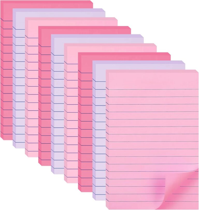 pink themed large lined sticky notes 4x6 memo pads office school supplies