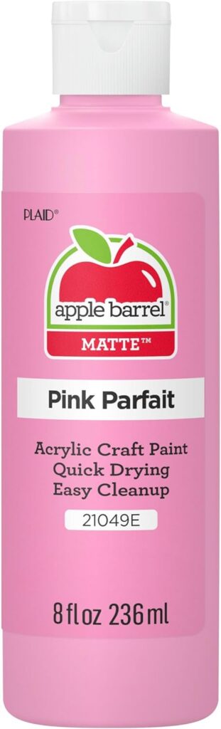 pink parfait acrylic paint matte finish 8 oz bottle apple barrel craft paint