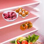 pink refrigerator liners washable EVA shelf mats for fridge cabinet drawer 10 pieces