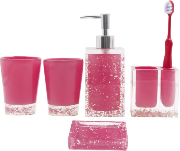 pink-resin-bathroom-accessory-set-5-piece