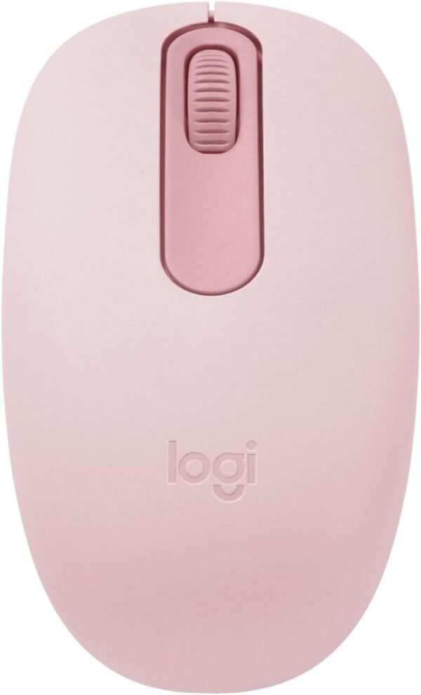 Logitech M196 rose pink bluetooth wireless mouse with compact portable ergonomic design for laptops and tablets