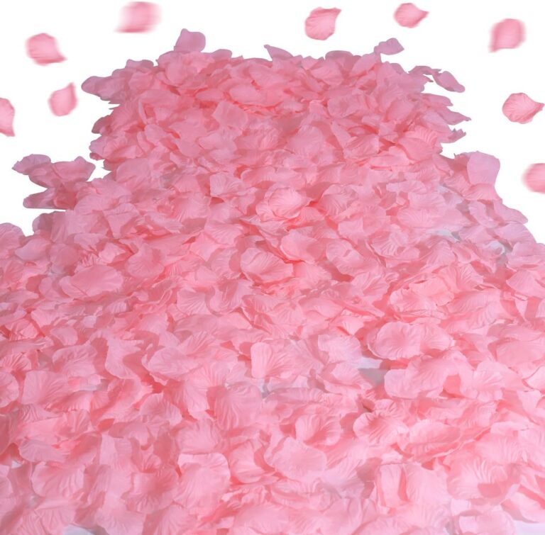 Pink silk rose petals for weddings, proposals, romantic decorations, table styling, and special event decor